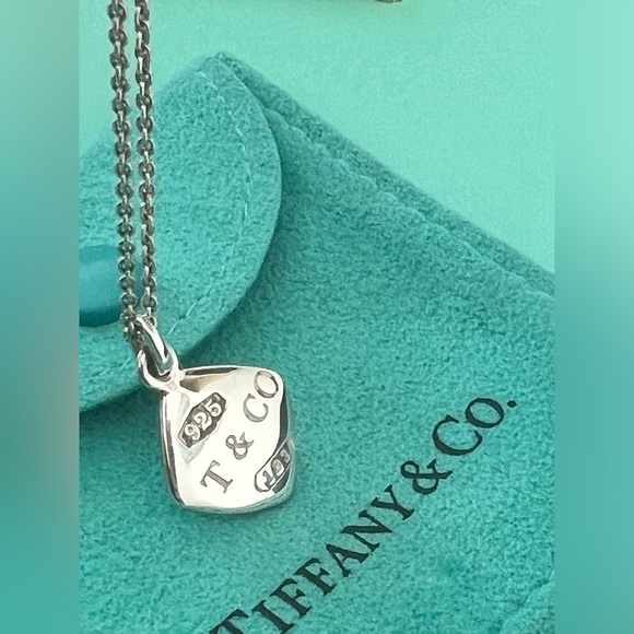 Tiffany & Co. π GIFTABLE 18β Necklace RARE 925 Silver +Pouch, BOX & Bag - Picture 8 of 17